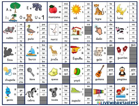 Alfabetización online worksheet for 1 You can do the exercises online