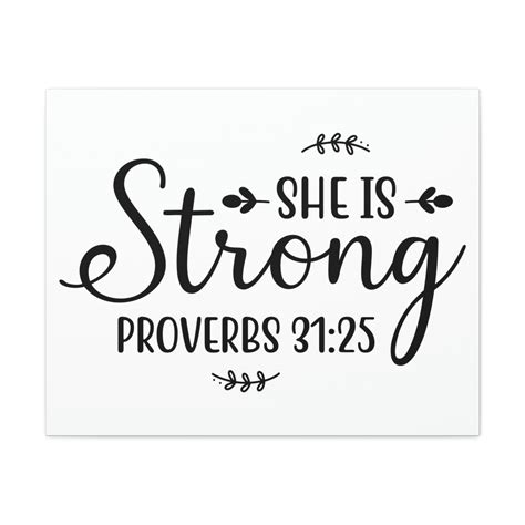 Scripture Walls Strong Proverbs 31 25 Leaves Bible Verse Canvas