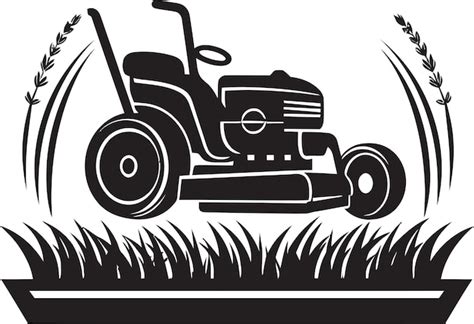 Premium Vector Rustic Lawn Mower Vector Illustration