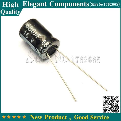 50PCS 680UF 16V 16 V 680 UF Electrolytic Capacitor Size 8 12MM 16V