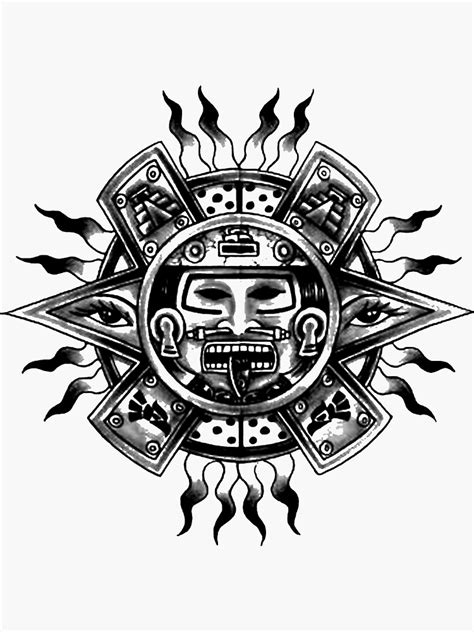 "Mayan Art Tattoo" Sticker by ClothingSimple | Redbubble