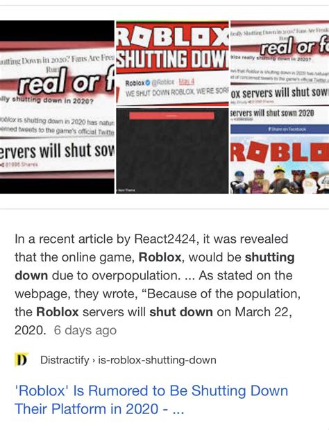 Is Roblox Actually Shutting Down In 2020 Weranat