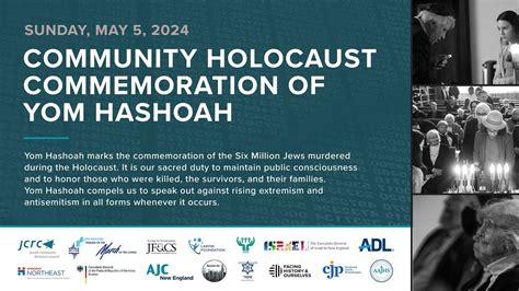 Jcrc S Community Commemoration Of Yom Hashoah Youtube