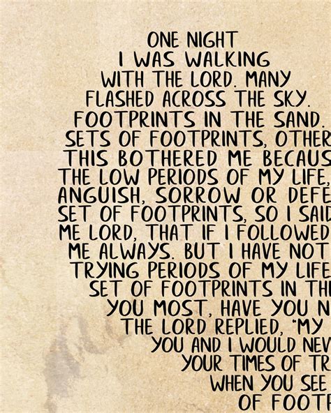 Footprints In The Sand Poem Footprints Print The Footprints In Etsy Uk