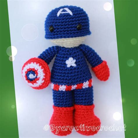 Capitán América amigurumi tejido a crochet Tejidos a crochet Tejidos