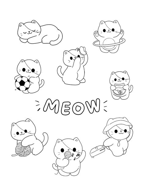 Small Cat Coloring Pages