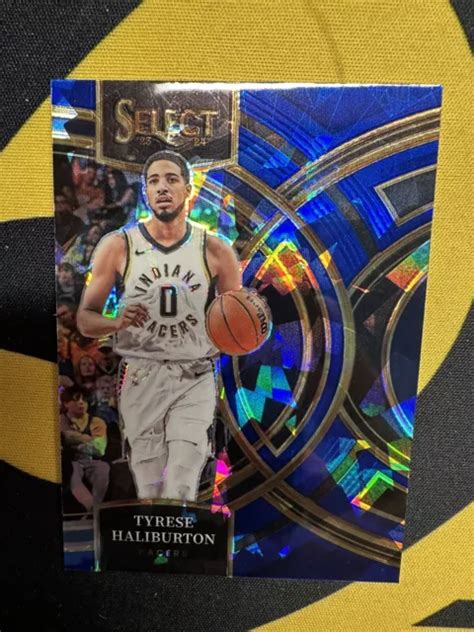 2023 SELECT TYRESE Haliburton Premier bleu glace fissurée Prizm Indiana