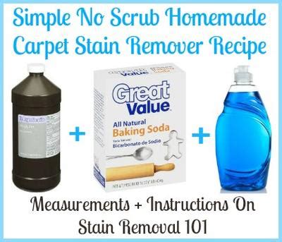 Homemade Carpet Stain Remover Recipe Simple No Scrub