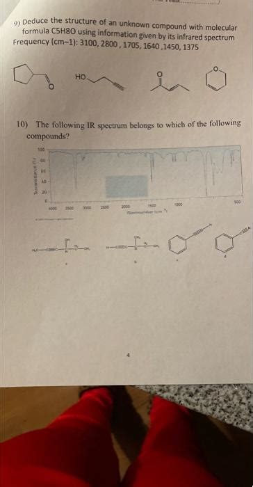 Solved 9 Deduce The Structure Of An Unknown Compound With