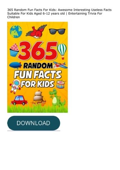 Get Pdf Download 365 Random Fun Facts For Kids Awesome Interesting