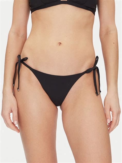 Calvin Klein Swimwear Dół od bikini String Side Tie KW0KW02704 Czarny Modivo pl
