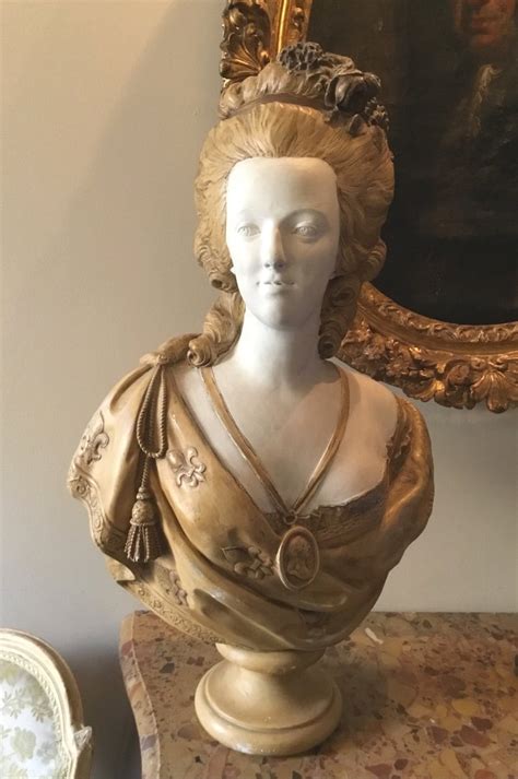 Proantic Important Plaster Bust Of Marie antoinette After Félix Leco