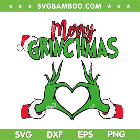 Merry Christmas Heart Svg Png