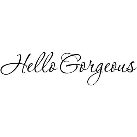 Amazon TOARTi Hello Gorgeous Wall Decor Positive Mirror Decals