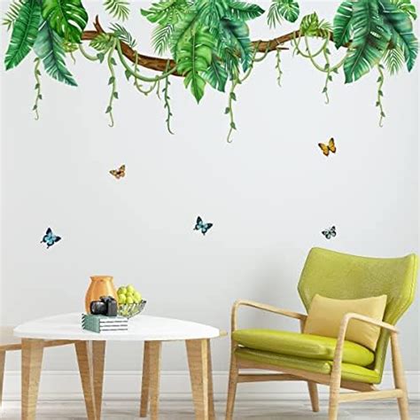 Amazon Giant Watercolor Jungle Green Wall Decals Peel And Stick