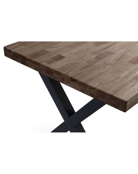 Mesa Comedor Fija X Loft Roble American Negro