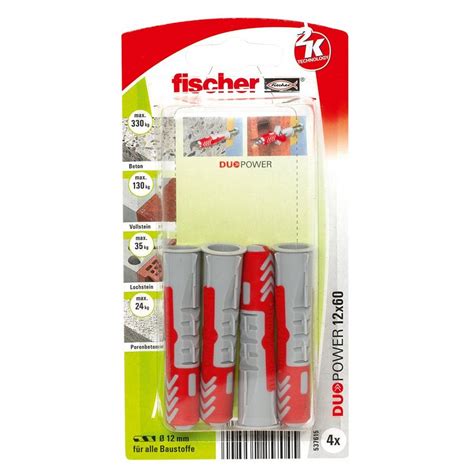 fischer Schrauben- und Dübel-Set Fischer Dübel Duopower 10.0 x 80 mm ...