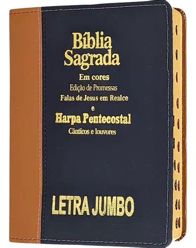 Bíblia Letra Extra Gigante Jumbo Harpa Duotone Luxo MercadoLivre