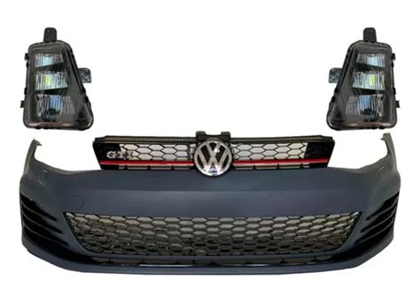 Parachoque Dianteiro Golf Gti Mk7 Completo Milhas Led Grades