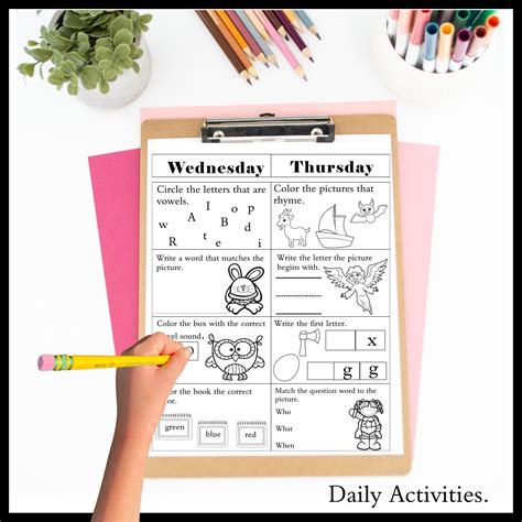 Kindergarten Language Arts Spiral Review | Made By Teachers