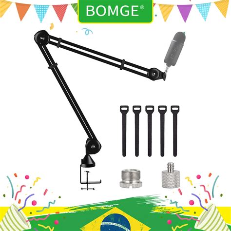 Bomge resistente microfone boom braço suporte de suspensão ajustável