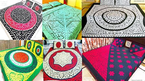 Latest Applique Bedsheets Designs Hand Made Aplic Work Bedsheets