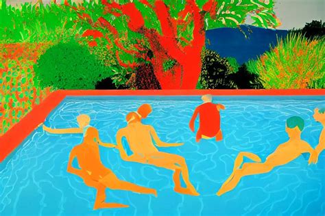 David Hockney A Bigger Splash 1967 Painting Stable Diffusion