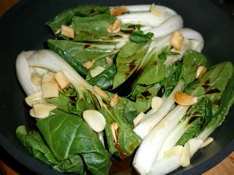 Braised Baby Bok Choy With Garlic Ginger And Soy Recipe Dishmaps