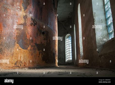 Inside of old water tower Stock Photo - Alamy