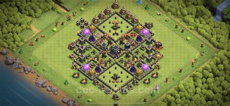 Base Th9 With Link Hybrid Anti Dragon Town Hall Level 9 Base Copy Anti Air 197