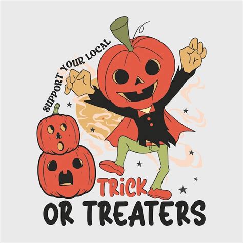 Premium Vector Retro Halloween Sublimation Design