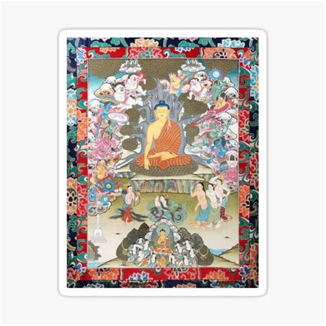 "Temptation of Buddha by Mara Tibetan Thangka" Sticker for Sale by ...