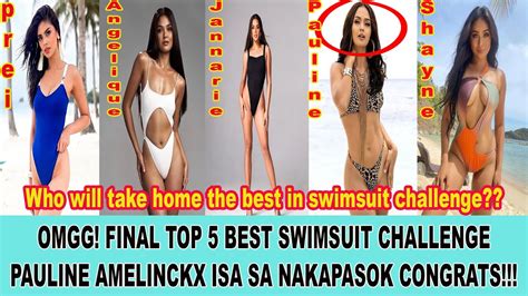 Pauline Amelinckx Pasok Top 5 Final Best Swimsuit Challenge Miss Universe Philippines 2023 Youtube