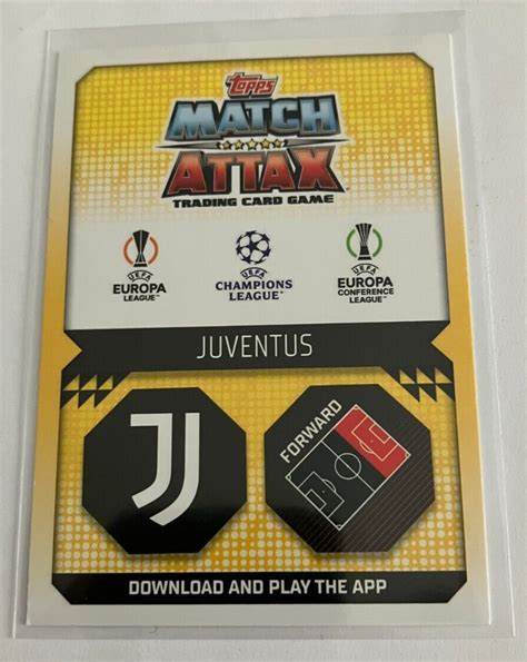 Carte Card Carta Dusan Vlahovic Juventus Topps Match Attax Ebay