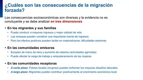 Migraci N Forzada Causas Consecuencias Y Respuestas De Pol Tica Ppt