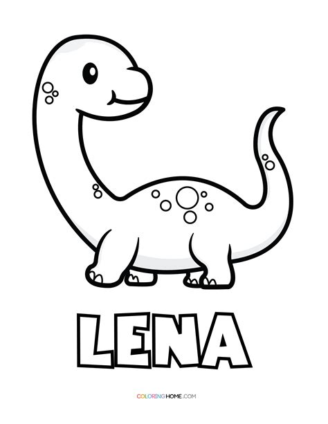 Lena Dinosaur Coloring Page Coloring Home