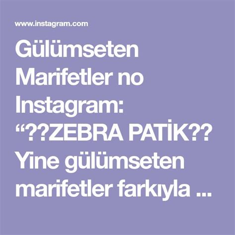 Gülümseten Marifetler no Instagram ZEBRA PATİK Yine gülümseten