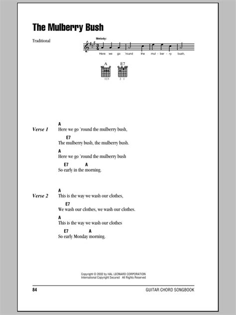 The Mulberry Bush | Sheet Music Direct