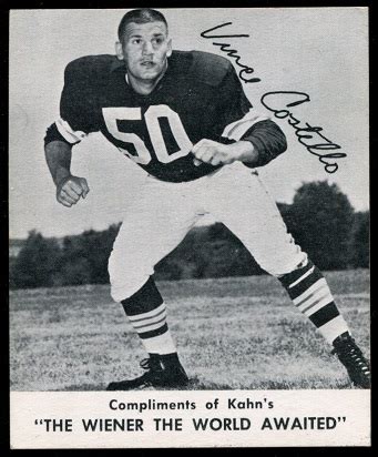 Kahns Football Card Vince Costello