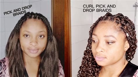 Pick And Drop Braids How To Curl Pick And Drop Braids YouTube