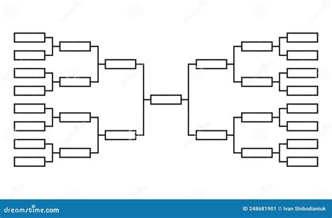 Templates Of Vector Tournament Brackets For 32 Teams Blank Bracket