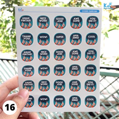 Jual Stiker Premium Kai Toys Sticker Reward Anak TK PAUD Anti Air