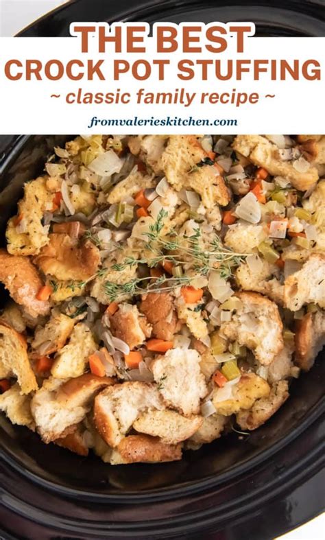 Crock Pot Stuffing Recipe Video Valerie S Kitchen