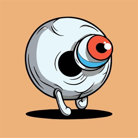 Premium Vector | Eyeball hand drawn flat stylish mascot cartoon ...