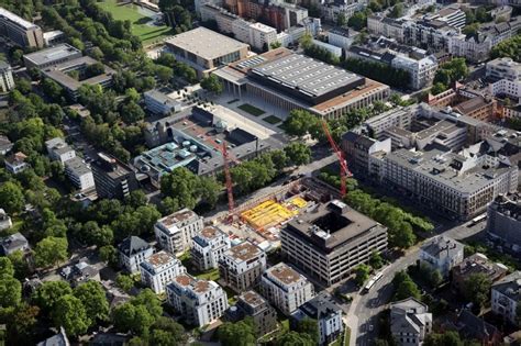 Wiesbaden aus der Vogelperspektive Neubau des Museums Gebäude