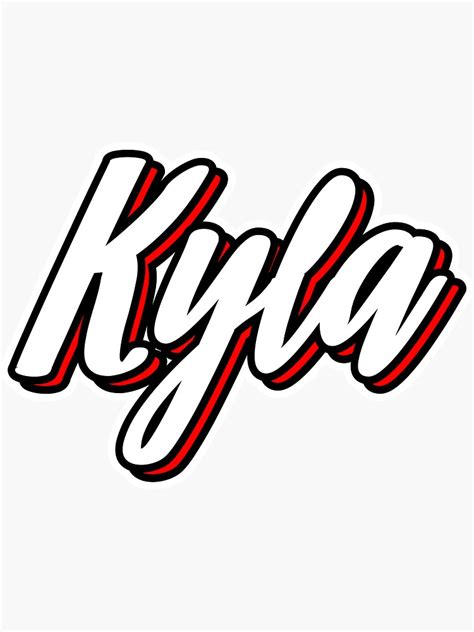 Kyla First Name Hand Lettering Design Sticker For Sale By Sulies