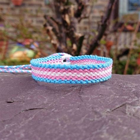 Transgender Pride Flag Or Arrowhead Friendship Bracelet Woven Cotton