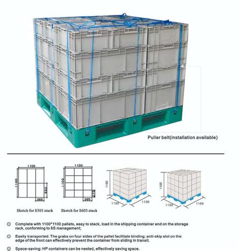 Straight Wall Plastic Containers Heavy Duty Plastic Crates Wholesale