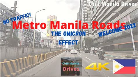 Metro Manila Roads On 1st Week Of 2022 When Omicron Hit The Philippines