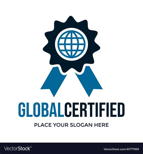 Global Certified Logo Royalty Free Vector Image